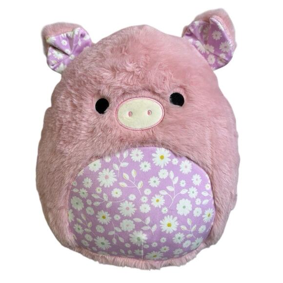 Fuzzamallows by Original Squishmallows Peter The Pink Pig 12 in Plush New - Picture 1 of 7